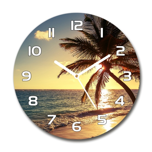 Reloj de pared redondo Playa tropical