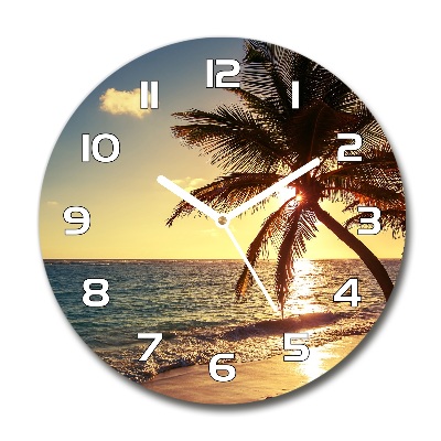 Reloj de pared redondo Playa tropical