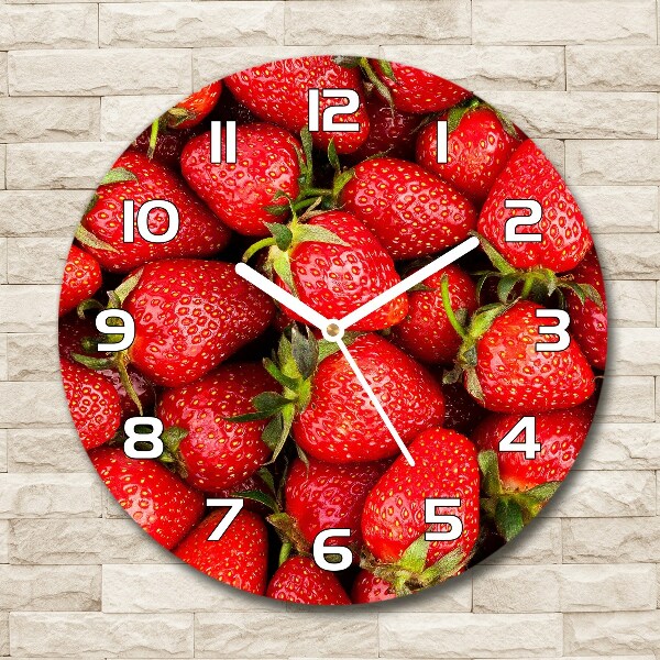 Reloj redondo pared Fresas