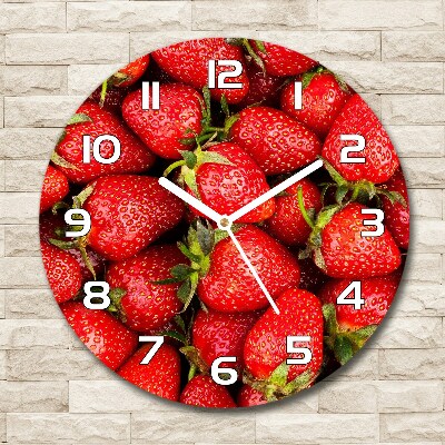 Reloj redondo pared Fresas