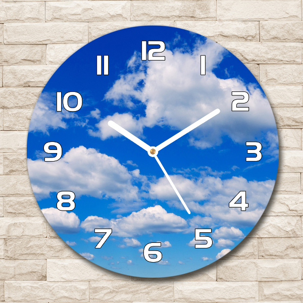 Reloj redondo pared Nubes en el cielo