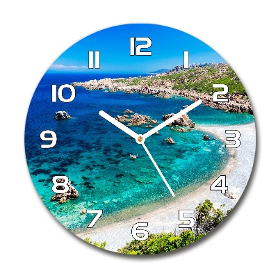 Reloj de cristal redondo Bahía del mar