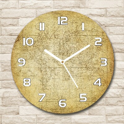 Reloj de pared redondo Mapa del viejo mundo
