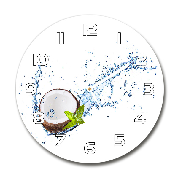 Reloj de cristal redondo Coco y agua