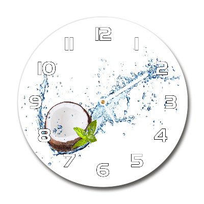 Reloj de cristal redondo Coco y agua