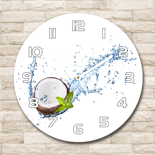Reloj de cristal redondo Coco y agua