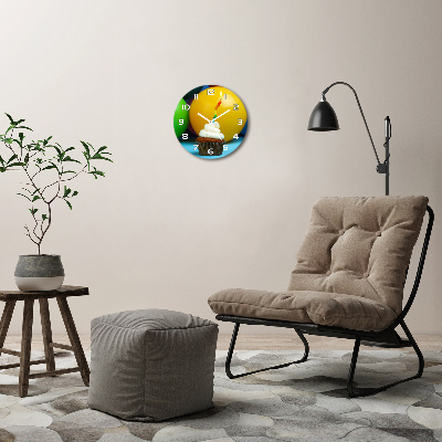 Reloj de pared redondo Magdalena de cumpleaños