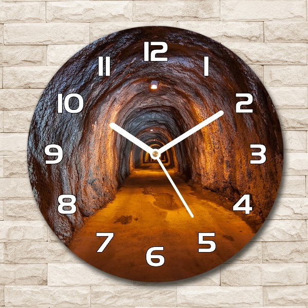 Reloj redondo pared Túnel subterráneo