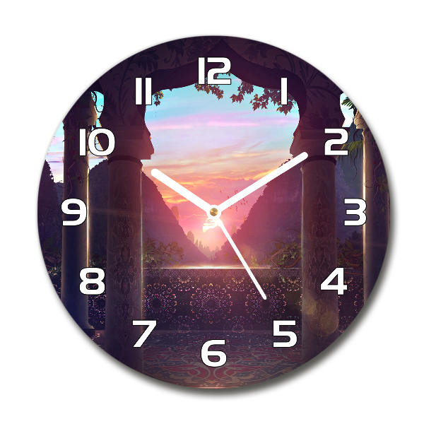 Reloj redondo pared Arquitectura oriental