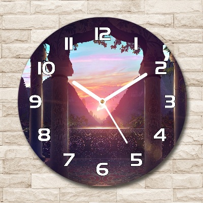 Reloj redondo pared Arquitectura oriental