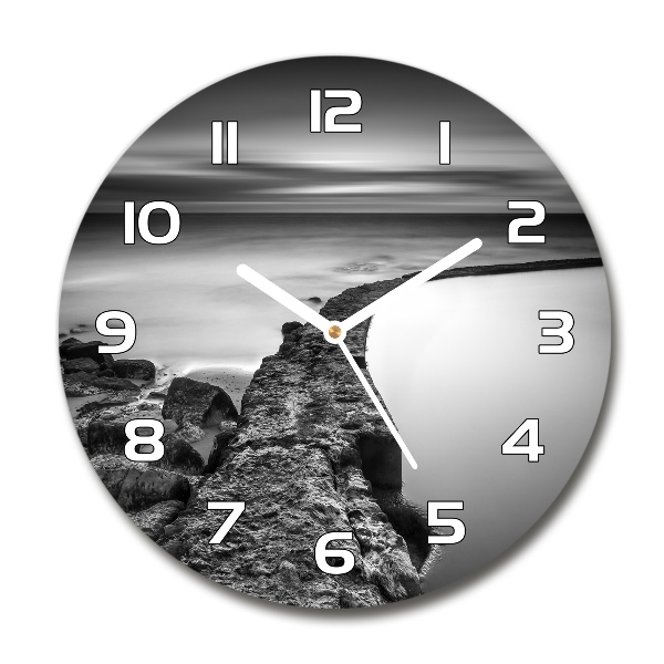 Reloj de pared redondo Playa rocosa