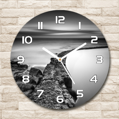Reloj de pared redondo Playa rocosa
