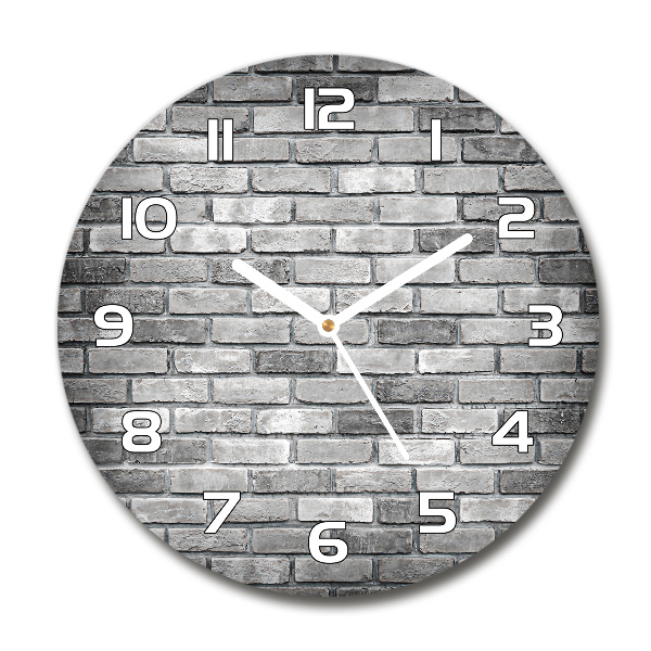 Reloj redondo pared Pared de ladrillos