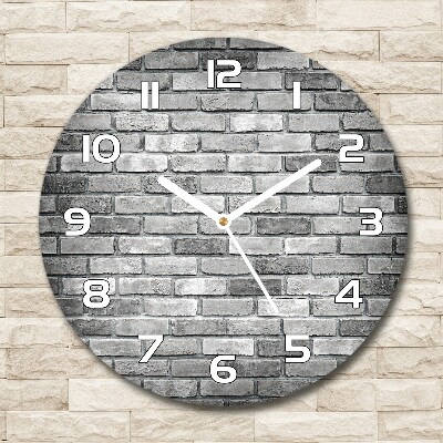 Reloj redondo pared Pared de ladrillos