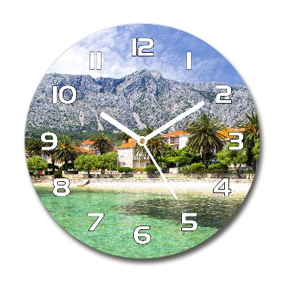 Reloj de pared redondo Playa en Croacia