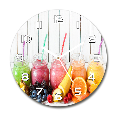 Reloj de cristal redondo Cócteles de frutas