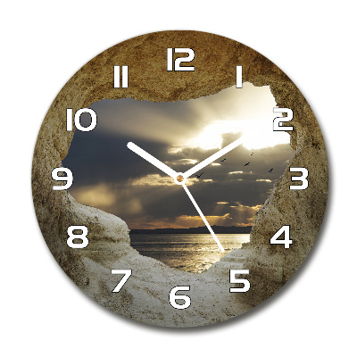 Reloj de pared redondo Cueva junto al mar