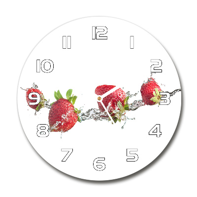 Reloj redondo pared Fresas y agua
