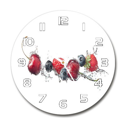 Reloj de cristal redondo Frutos del bosque
