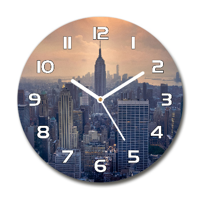 Reloj de pared redondo Manhattan Nueva York
