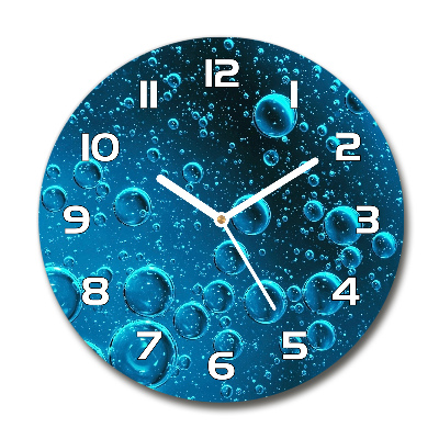 Reloj de cristal redondo Burbujas bajo el agua