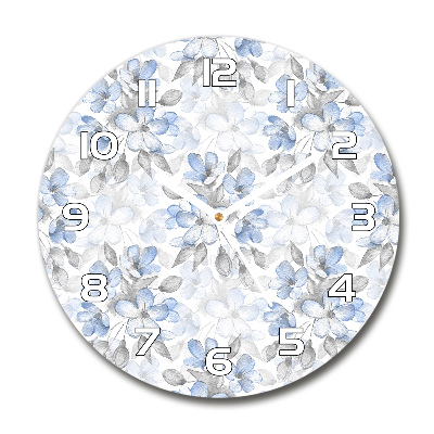Reloj de pared redondo Flores delicadas