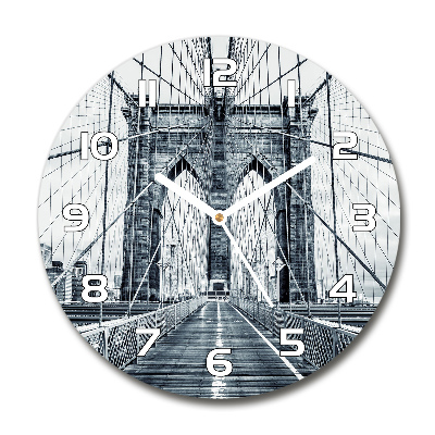 Reloj redondo pared Puente de Brooklyn