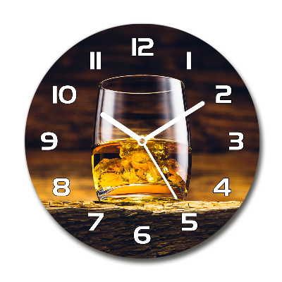 Reloj de cristal redondo Bourbon en un vaso
