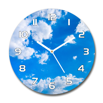 Reloj de pared redondo Nubes en el cielo