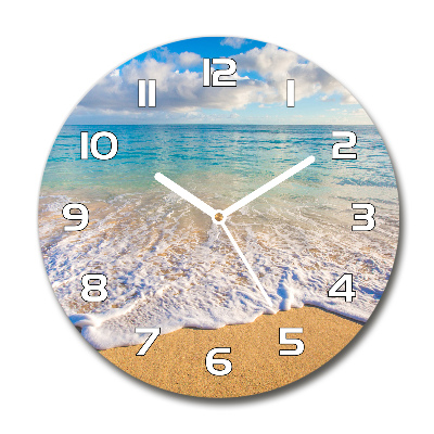 Reloj de pared redondo Playa hawaiana