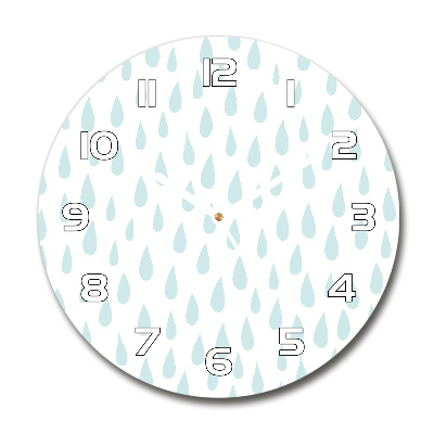 Reloj de cristal redondo Gotas