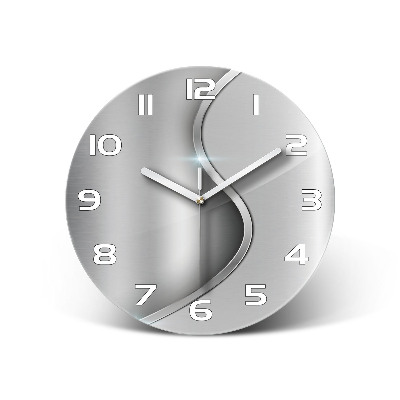 Reloj de pared redondo Abstracción de metal