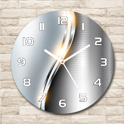Reloj de cristal redondo Abstracción de metal