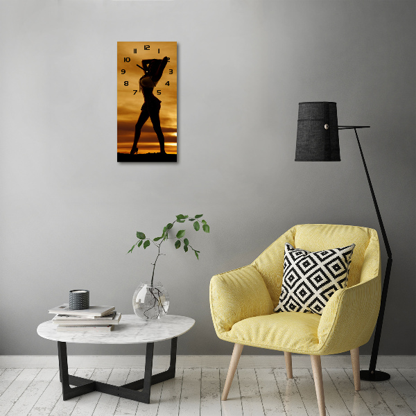 Reloj de vidrio vertical Falda corta