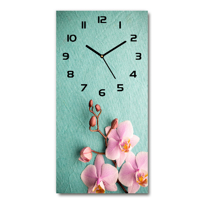 Reloj vertical Orquídea rosa