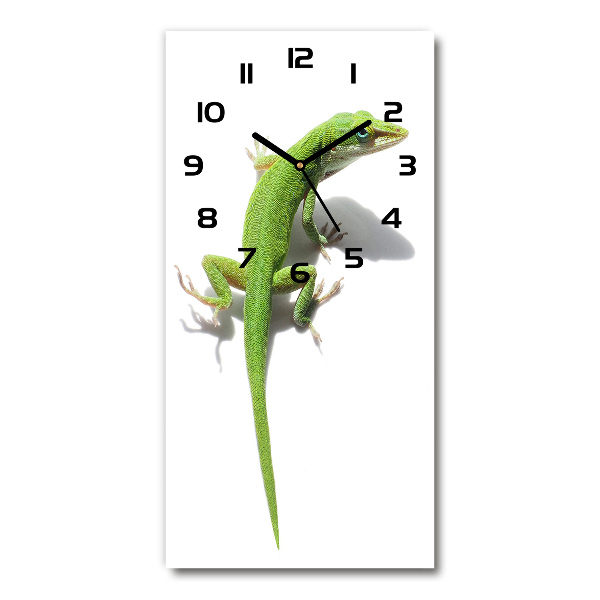 Reloj vertical Lagarto verde