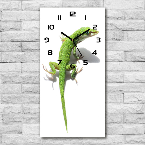 Reloj vertical Lagarto verde
