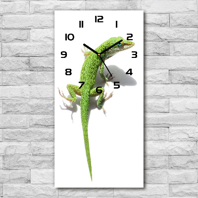Reloj vertical Lagarto verde