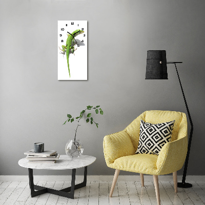 Reloj vertical Lagarto verde
