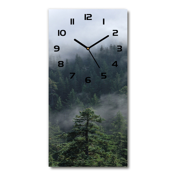 Reloj de vidrio vertical Niebla sobre el bosque