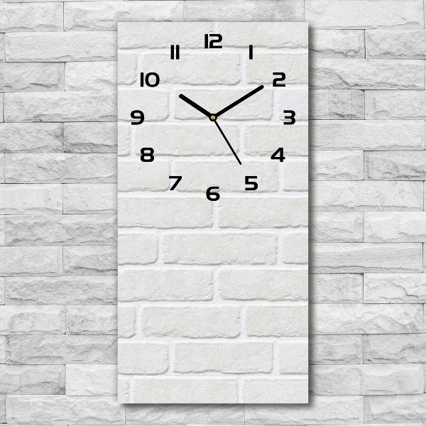 Reloj de cristal vertical Pared de ladrillos
