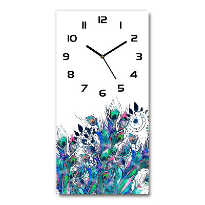 Reloj rectangular Plumas de pavo real