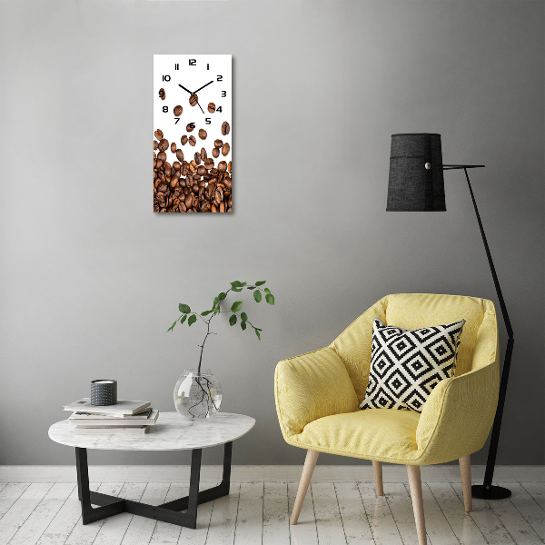 Reloj rectangular Granos de café