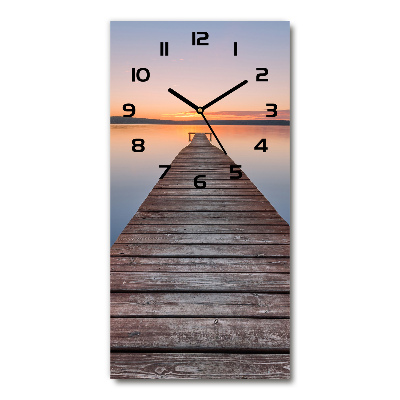 Reloj rectangular Muelle de madera