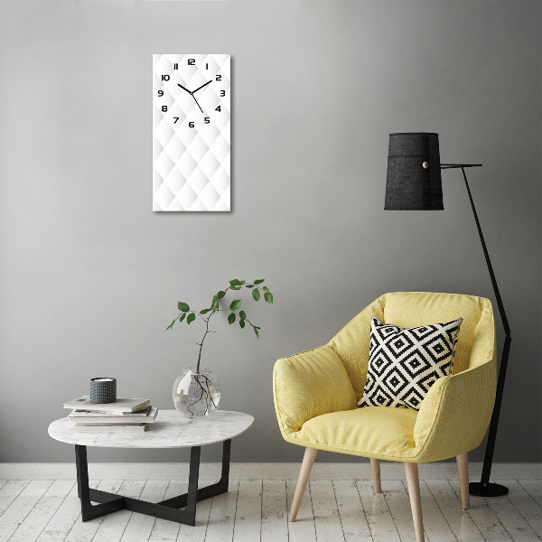 Reloj de vidrio vertical Fondo de cuadrados