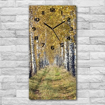 Reloj de cristal vertical Bosque de abedules