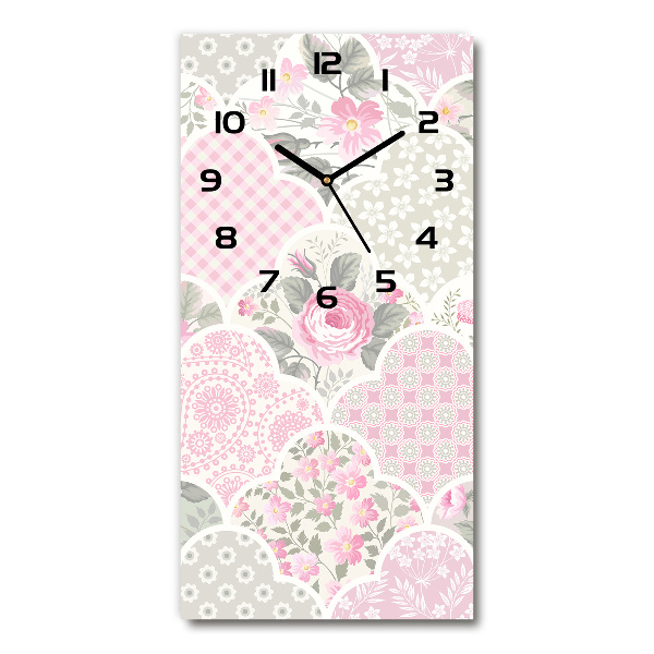 Reloj de cristal vertical Rosas