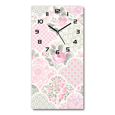 Reloj de cristal vertical Rosas