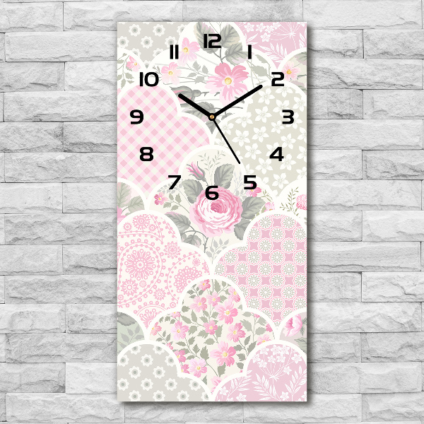 Reloj de cristal vertical Rosas