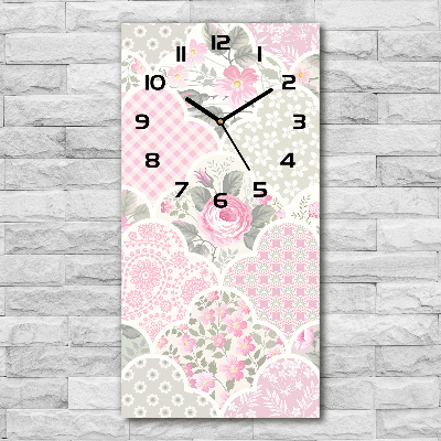 Reloj de cristal vertical Rosas
